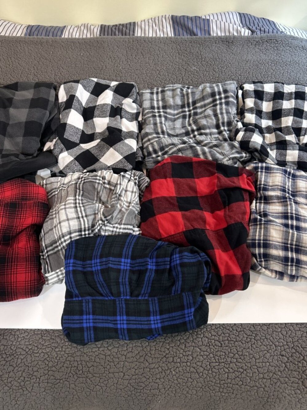 Plaid Flannel Shirts - Lot of 9 Men's Size M/L Mountain Ridge Wrangler Jackson